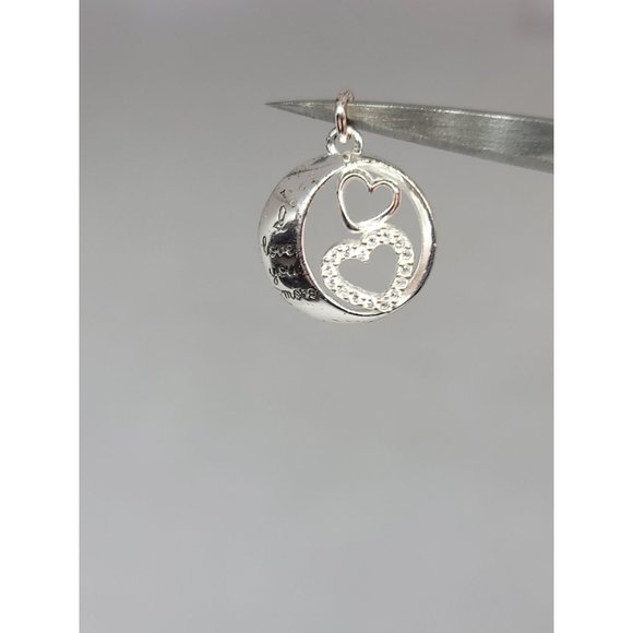Sterling Silver I Love You More Heart Pendant - Picture 1 of 11